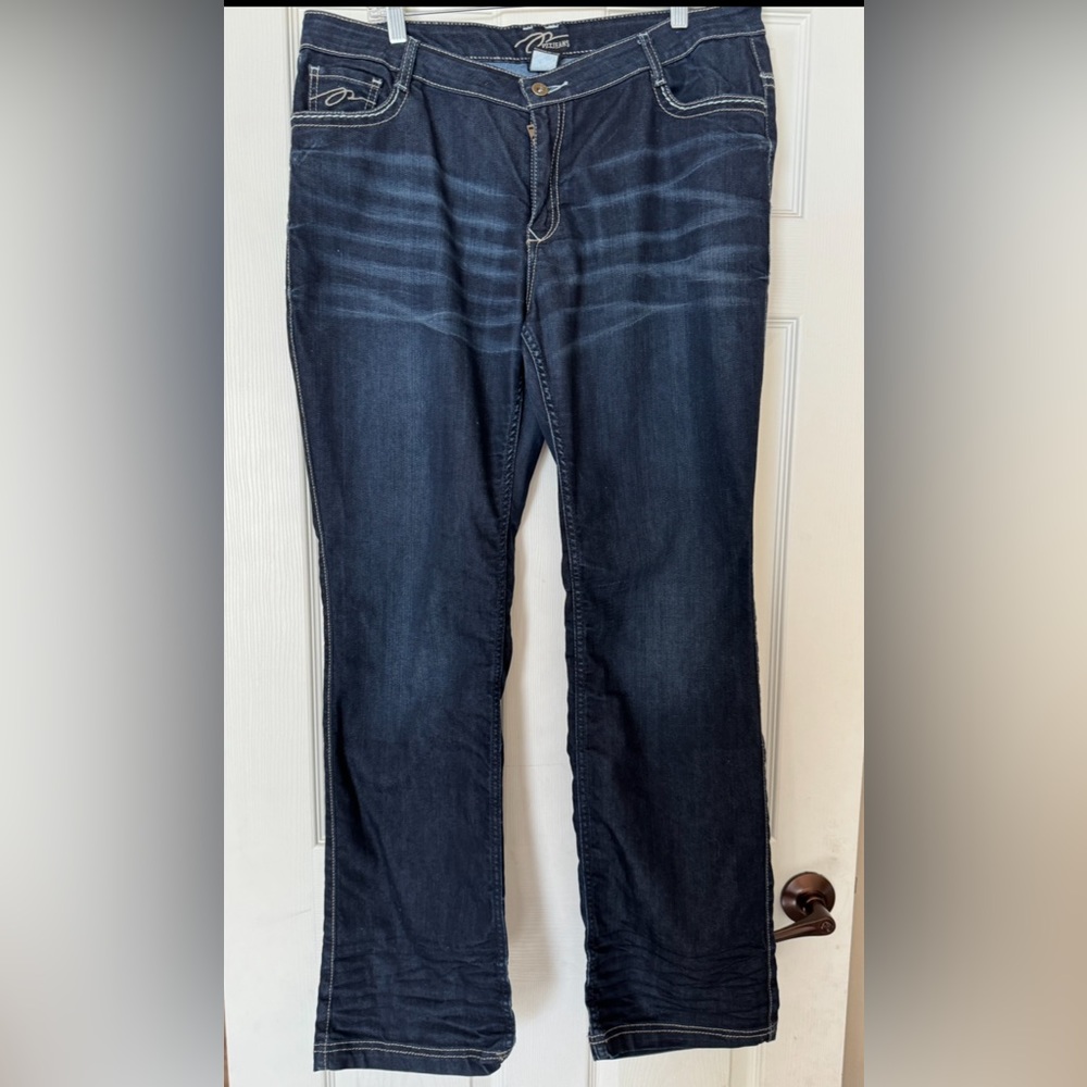 PZI Jeans Size 18/34 button back flaps, womens
